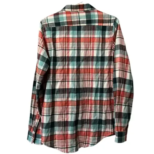 North Crest Women Plaid Flannel Size Small Long Sleeve Button Up Shirt Cabincore