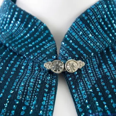 Vintage R&M Richards blue jacket and tank top, size 10