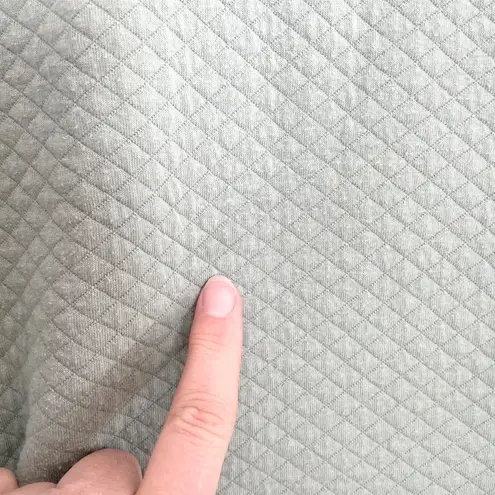 L.L.Bean Quilted Snap Pullover Sweatshirt Funnel Neck Comfy Green M Cozy Size M