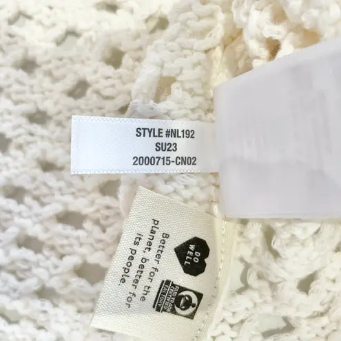 New Madewell Open Stitch Crop Sweater Vest Style NL192 Bright Ivory Size XXL White