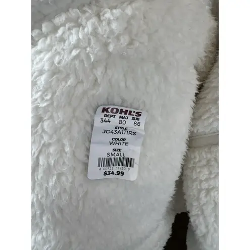 Sonoma New Juniors' SO® Sherpa High Pile Oversize Quarter-Zip Pullover White Size S - Image 6