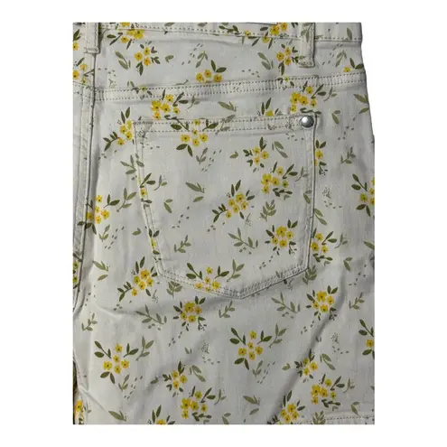 Judy Blue Los Angeles Floral Print Denim Shorts Mid Rise Women Size XL NWT