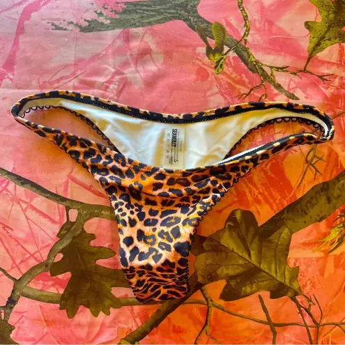 Seafolly sea molly leopard cheetah / animal print bikini bottoms cheeky high waisted thong with hygiene sticker (NEW with tags!!!)