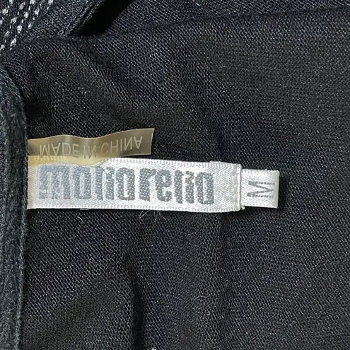 Monoreno Swim Coverup Stitched Black V-Neck Size M Medium Long Sleeve Tunic