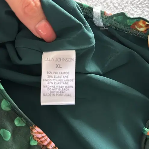 Ulla Johnson Giordana Maillot One-Piece Swimsuit, Veridian, Size X-Large, $350