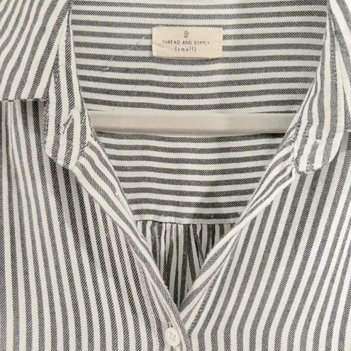 Thread & Supply Striped Button