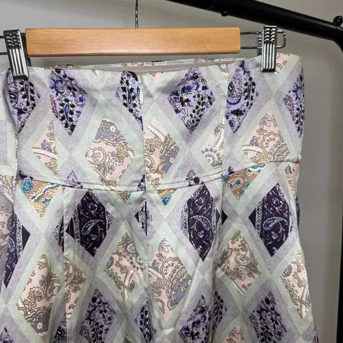 Cinq à Sept CINQ A SEPT Luisa Strapless Mini Dress Celadon Multi Size 8 NWOT