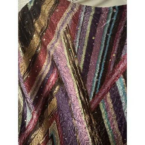 Joseph Ribkoff Joseph Ribkokk 64695 Metallic Chevron Sequin Evening Jacket Women's XL