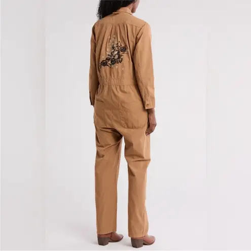 Free People  Westerlind Climbing Jumpsuit Medium In Color Coyote Oversized - Image 8