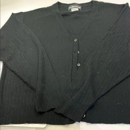 Sandro Black Ribbed Men's Sweater Size XL