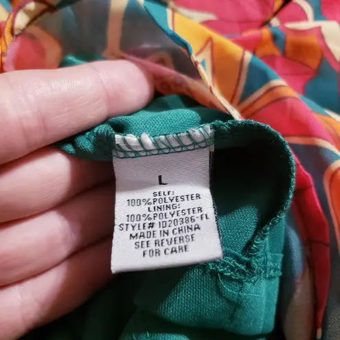 Baltic Born Teal Floral Wesley Long Sleeve Mini Dress