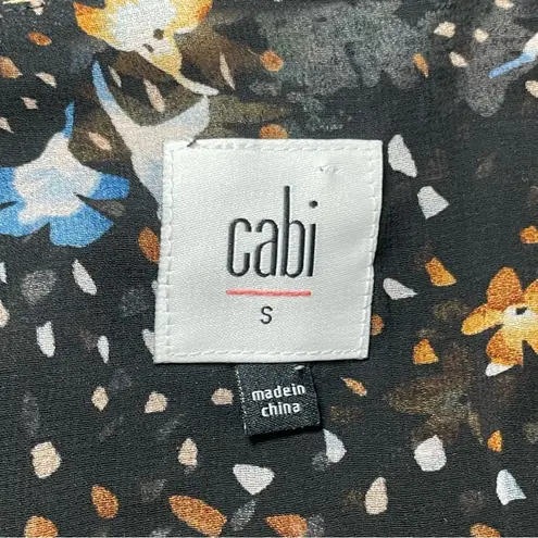 CAbi  Cami Floral Cluster Cosmic Sleeveless Small #3606 Tiered Flowy Sheer Top - Image 6