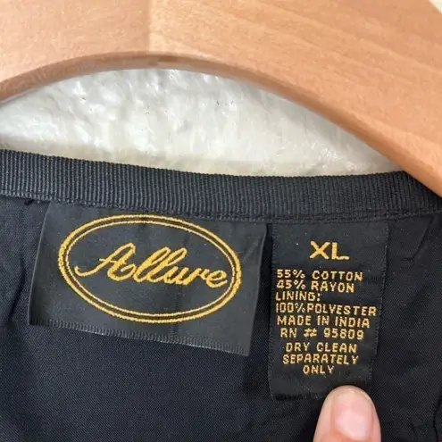 Vintage Allure XL Aztec jacket stripes glass painted barrel buttons colorful