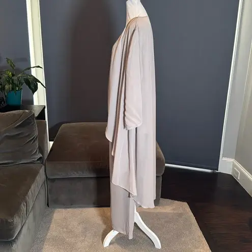 Women’s Gray Chiffon 3 Piece Formal Mother of the Bride Pants Suit Size 16 NEW