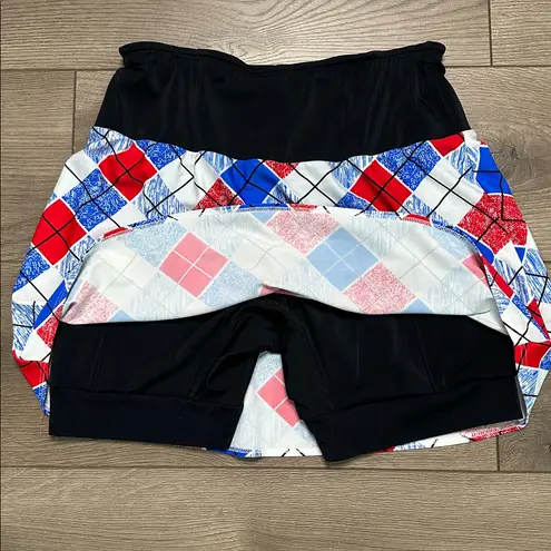 SparkleSkirts 15” High Rise Red White Blue Running Tennis Skirt Skort Size M Size M
