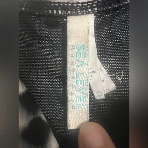 Sea Level Australia Black White Geometric One Piece Swimsuit Size 6