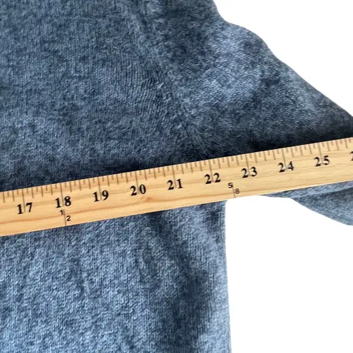 Christopher & Banks Vintage Embroidered American Flag Heart Blue Sweater