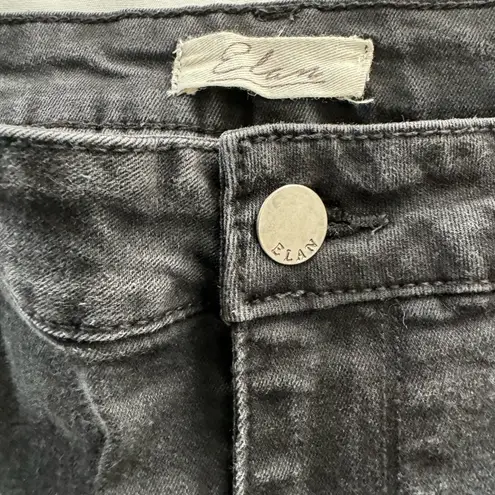 Elan black high rise stretch buttons detailing jeans, size M Y2K biker grunge