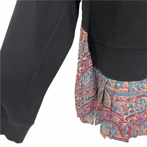 LINI by Bloomingdale’s Exclusive Claire Sweatshirt Mixed Media NWT Size Small Blue