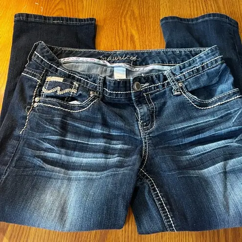 Maurice's  ORIGINAL CAPRI DENIM BLUE JEANS THICK STITCH 9/10​