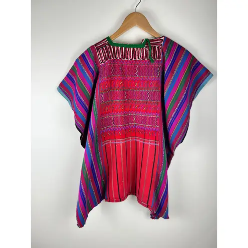 Vintage Guatemalan Huipil Tunic Top Bright Hand