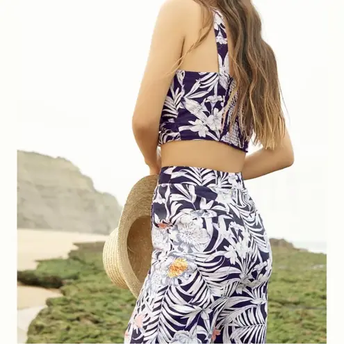 Maeve ANTHROPOLOGIE Bromeliad wide leg Pant and crop top set size 4 women’s