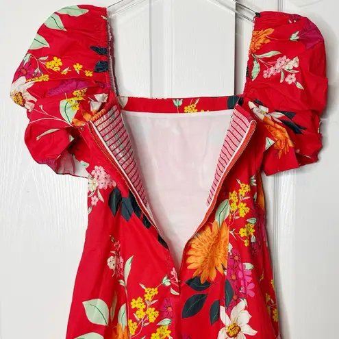 Cara Cara Kelly Dress Punch Floral Spice NWOT – Size Medium Red