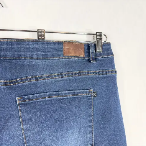Tahari Plus Size 24W Jeans Skinny High Rise Blue Stretch Kelly Classic 1266