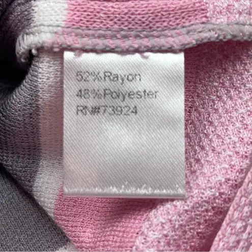 Ming Wang Colorblock Soft Knit Sheath Dress womens XS grey gray pink NEW *FLAWED