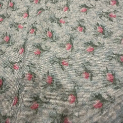 Miss Elaine Nightgown Women’s M Blue Floral Short Sleeve Sleepwear Cottagecore Size M