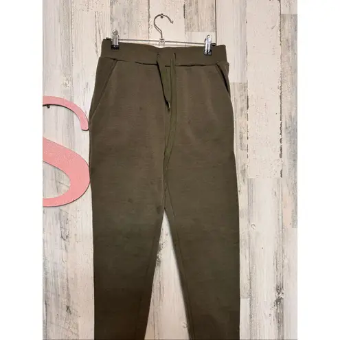 Rene Ricci Olive Green Joggers Sweatpants Women’s Size S Cozy Fleece Lined