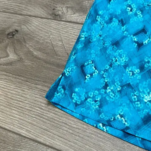 Lija 17” High Rise Turquoise Floral Print Golf Skirt Size 0 Blue