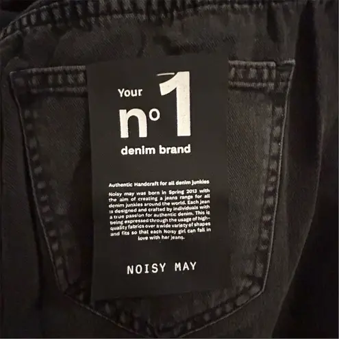 Noisy May Women's Mom Fit High Waist Black Jeans Size 40