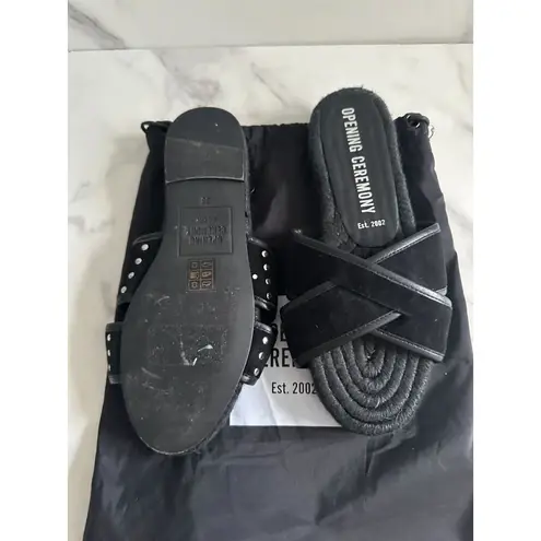 Opening Ceremony Black Double Strap Sandals Size 38 / US 8