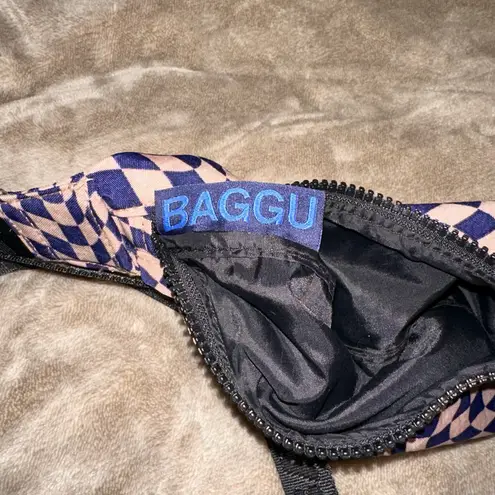 Baggu RARE Mini Crescent Crossbody Bag Trippy Check