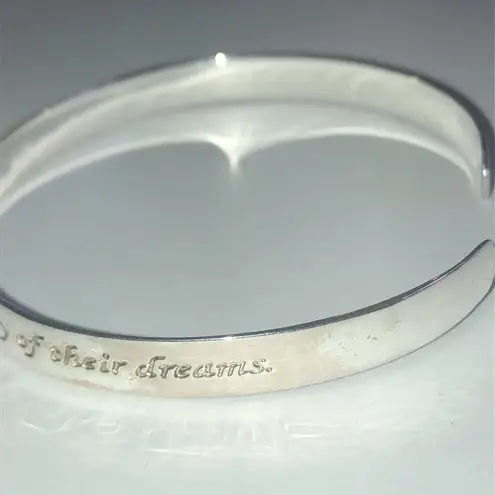 925 LA Sterling Silver Inspirational Motivational Quote Cuff Wrap Bracelet