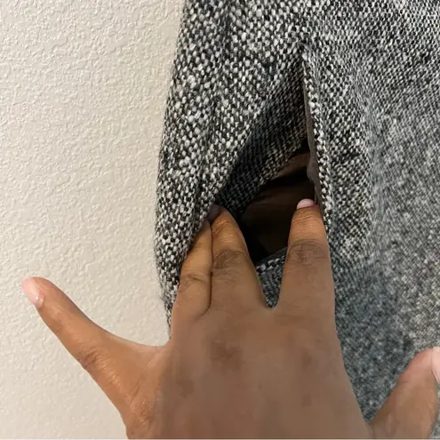 Max Mara S Virgin Wool Gray White Tweed Pencil Skirt Size 2