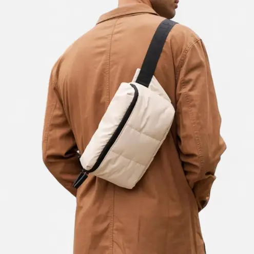 CALPAK Luka Belt Bag – Oatmeal Puffy Crossbody / Fanny Pack Black