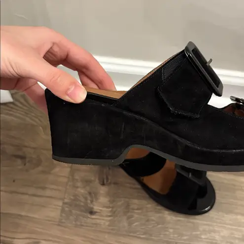 L'Amour Des Pieds Maulia Block Heel Slide Sandal LDP Black Size 7.5