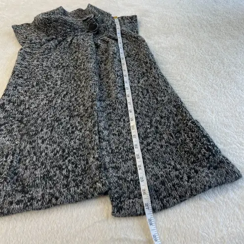 Derek Heart  Chunky Knit‎ Cardigan Sweater Juniors Size S Gray 2 Button High Neck