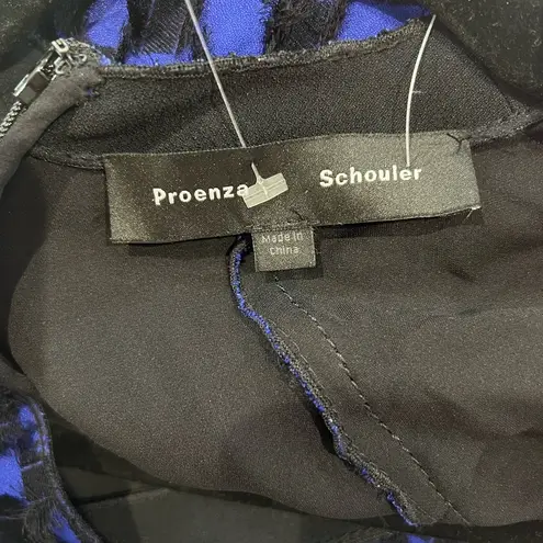 Proenza Schouler Checked Knot Top in Blue