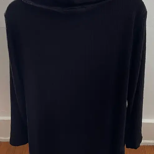 Chico's Chico’s Zenergy black ribbed minimalist cowl neck sweater top, size 0 or S fall