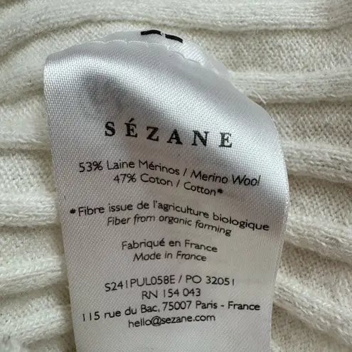 Sézane Sezane Charly Ribbed Jumper in ecru Small