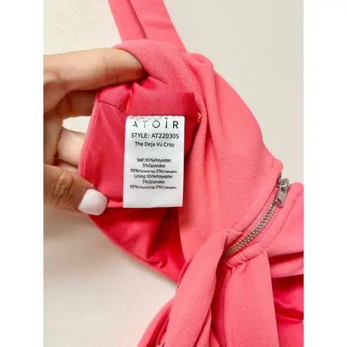 Atoir Deja Vu Three Tier Cropped Top with Contrast Floral Applique Pink Womens 4