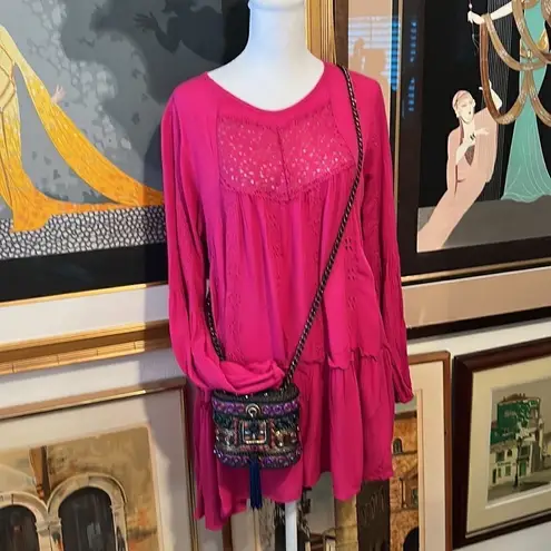 Gorgeous one of a kind beaded crossbody box handbag perfect for any occasion GUC Purple