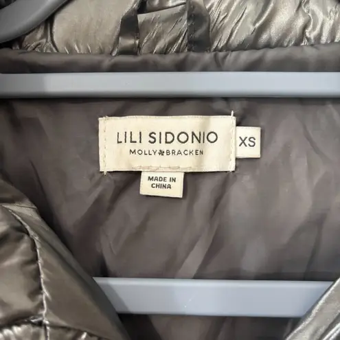 Molly Bracken Lili Sidonio For Warm Puffer Jacket Baddie Pewter Metallic Sx XS