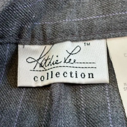 Kathie Lee Women's Vintage 90's Gray with White line Slacks Business Pants Sz 10