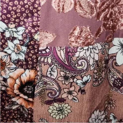 Ivy Jane New Floral Cardigan Kimono Size Sm/Med Dusty Rose Pink