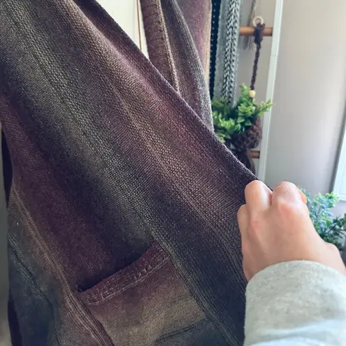 New with tags Kamana Wine Multi Colored Chunky Sleeveless Fringe Boho Cardigan Size M