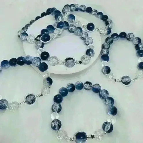 Royal Star Gradient Blue Beaded Bracelet